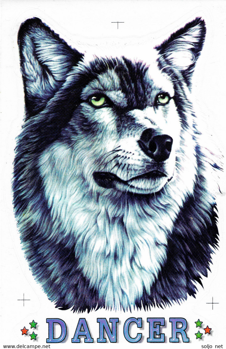 Wolf Huskey Tiere Aufkleber / Dog Husky Animal Sticker A4 1 Bogen 27 X 18 Cm ST050 - Scrapbooking