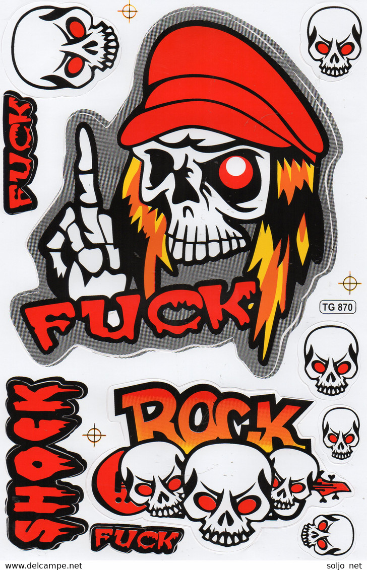 Totenkopf Sensemann Aufkleber / Skull Reaper Dead Sticker A4 1 Bogen 27 X 18 Cm ST017 - Scrapbooking