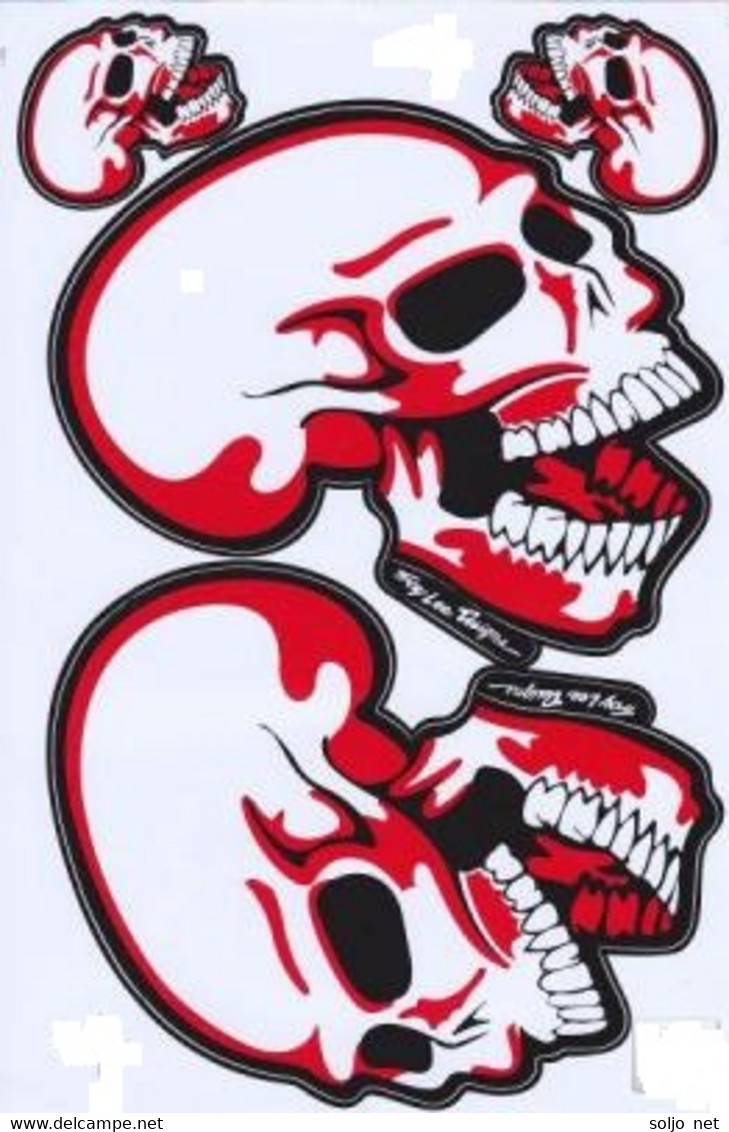 Totenkopf Sensemann Aufkleber / Skull Reaper Dead Sticker A4 1 Bogen 27 X 18 Cm ST135 - Scrapbooking