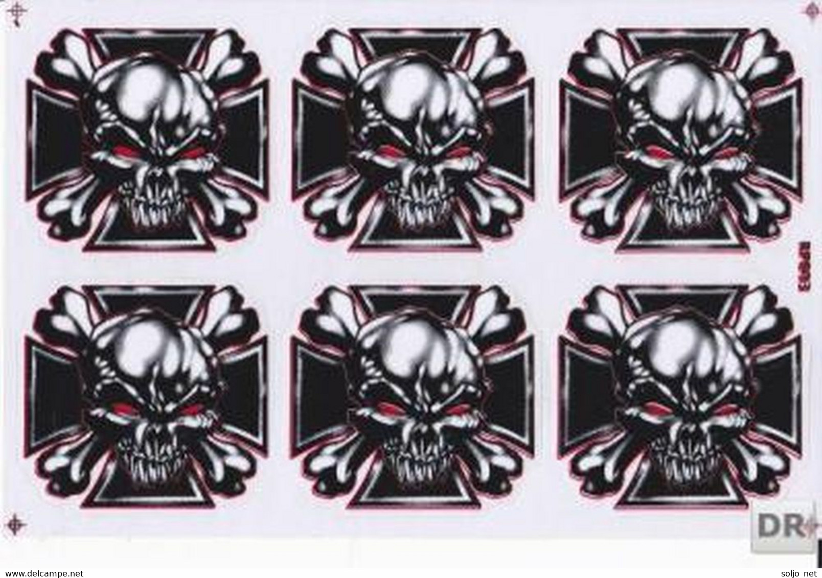 Totenkopf Sensemann Aufkleber / Skull Reaper Dead Sticker A4 1 Bogen 27 X 18 Cm ST286 - Scrapbooking