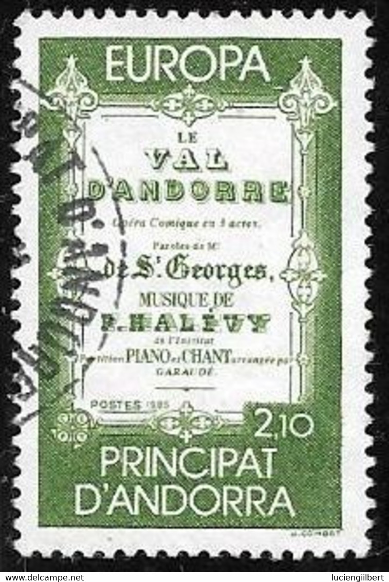 ANDORRE -    TIMBRES  N° 339 -   PARITION DU VALD D'ANDORRA   -  1985  -  OBLITERE - Usati