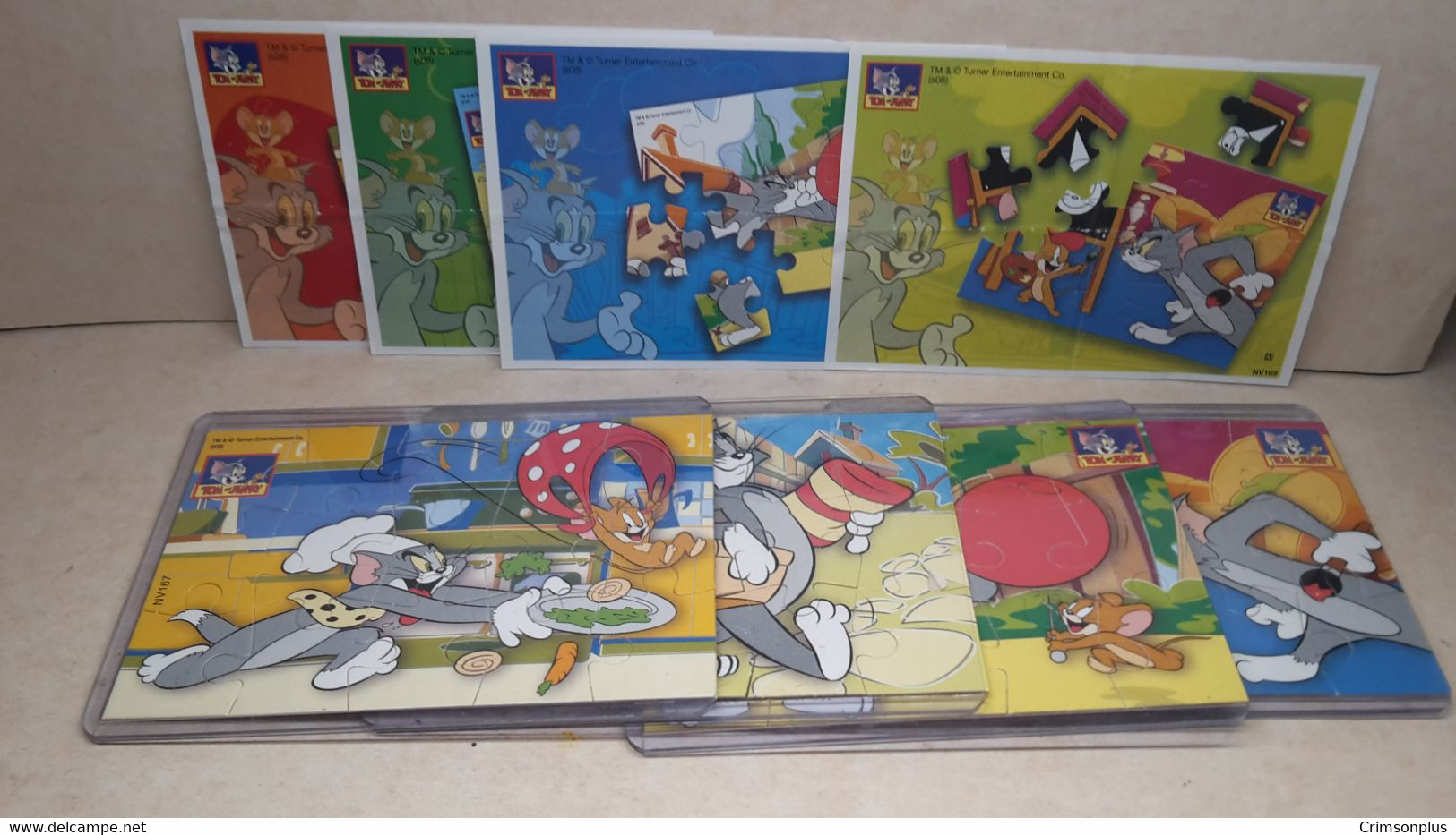 2008 Ferrero - Kinder Surprise -  NV166, NV167, NV168 & NV169 - Puzzles - Tom & Jerry - Complete Set + 4 BPZ's - Monoblocchi