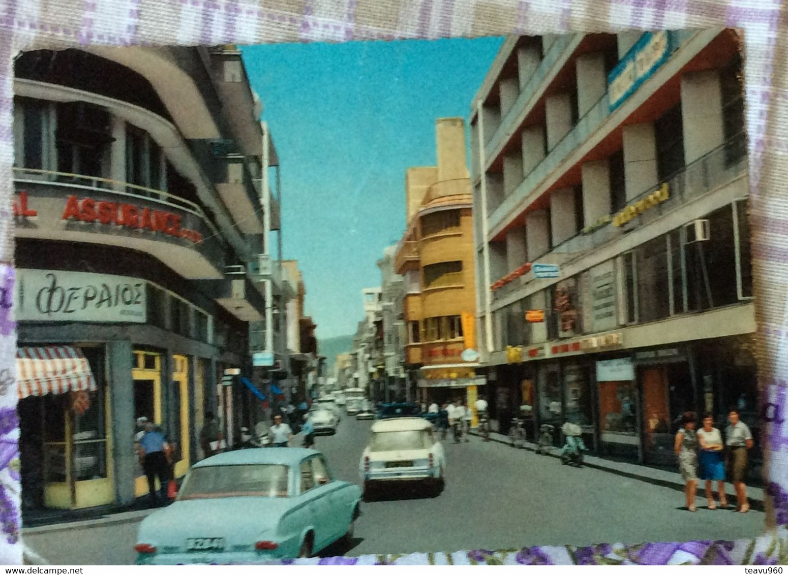 OLD POSTCARD Cyprus KYPROS NICOSIA LEDRA STREET CARS AUTO AK - Chypre