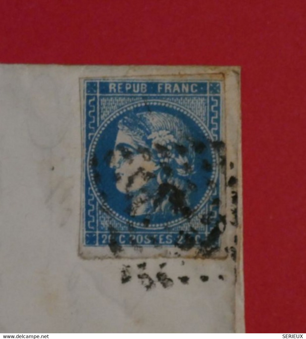 BP1  FRANCE  BELLE LETTRE RR 1871 DUNKERQUE A  LIBOURNE +BORDEAUX N° 46  + AFFRANCH.INTERESSANT+   + - 1870 Ausgabe Bordeaux