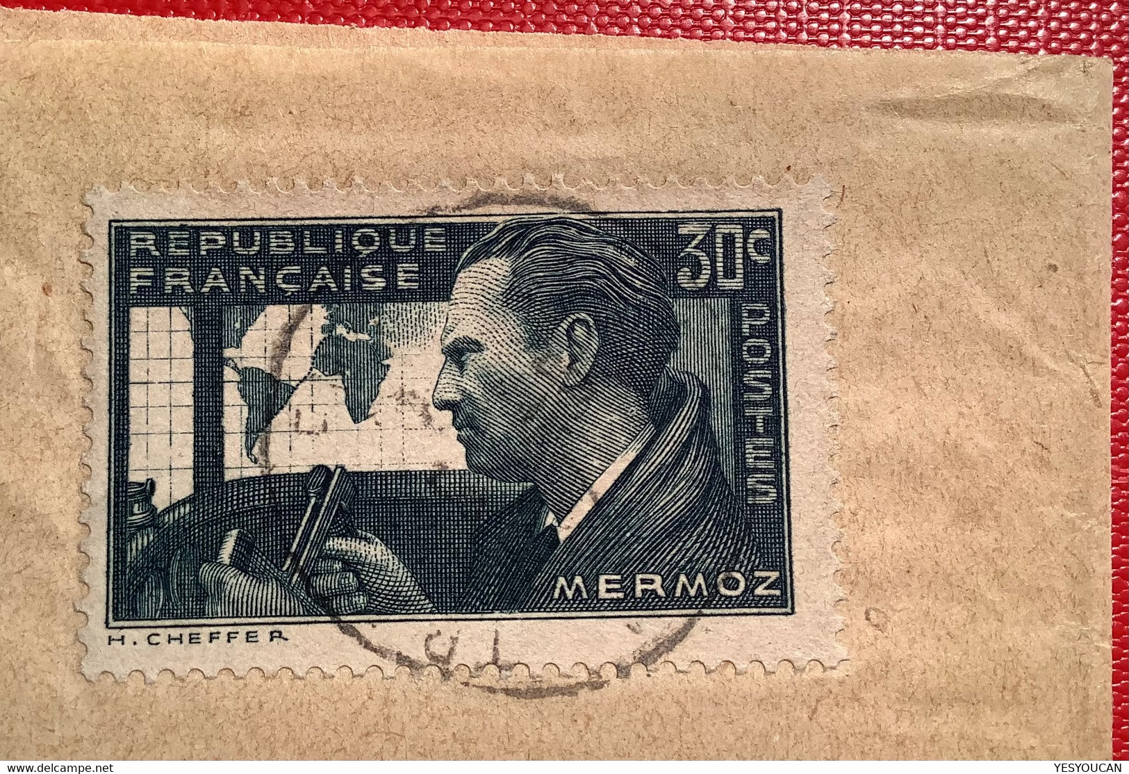 #337 30c Mermoz UTILISATION RARE Sur Bande Journal TRANS EN PROVENCE VAR 5.9.1937>Neuchatel Suisse (France Lettre - Covers & Documents