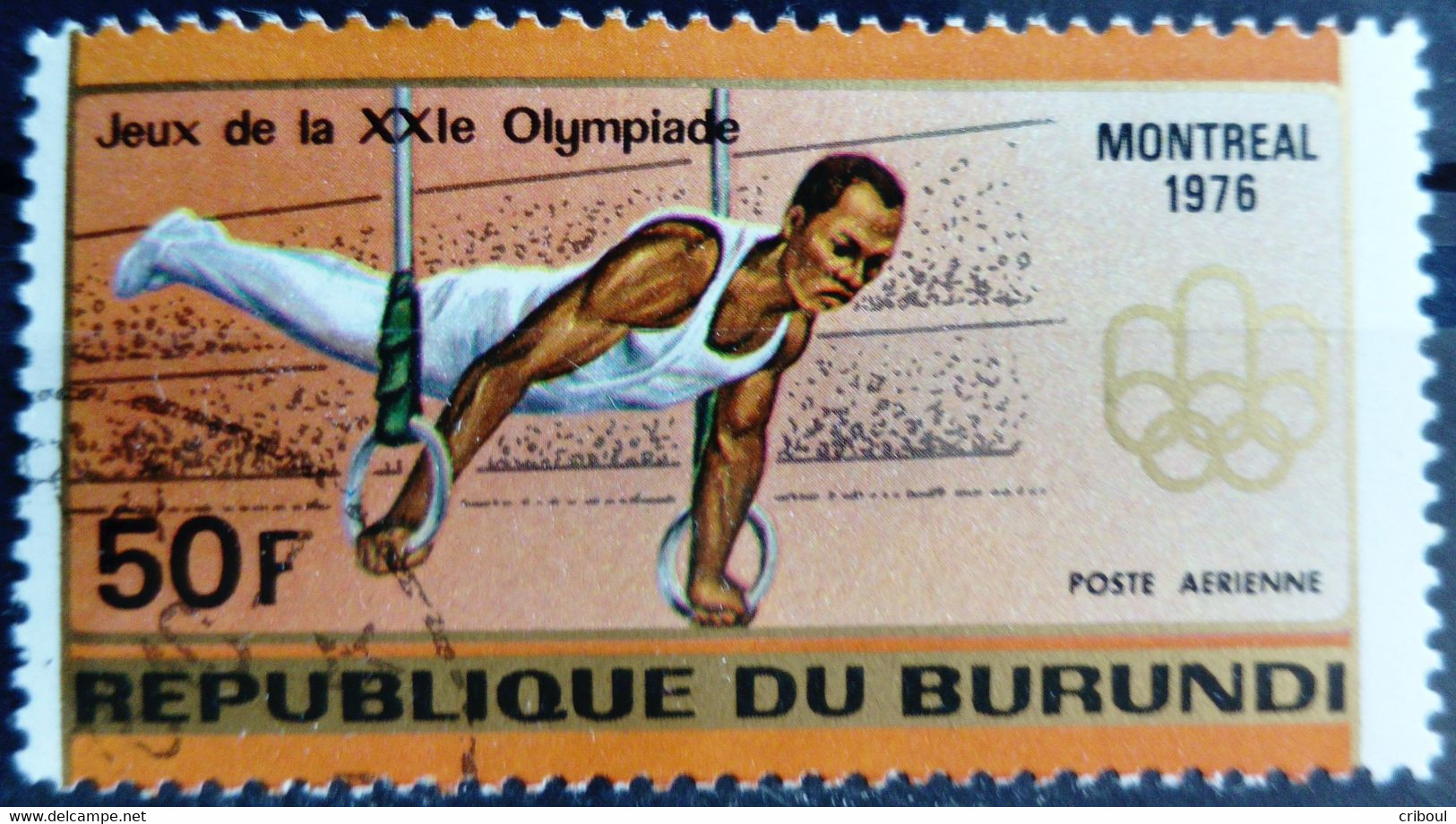 Burundi 1976 Sport Gymnastique Jeux Olympiques Olympic Games Yvert PA428 Used - Oblitérés