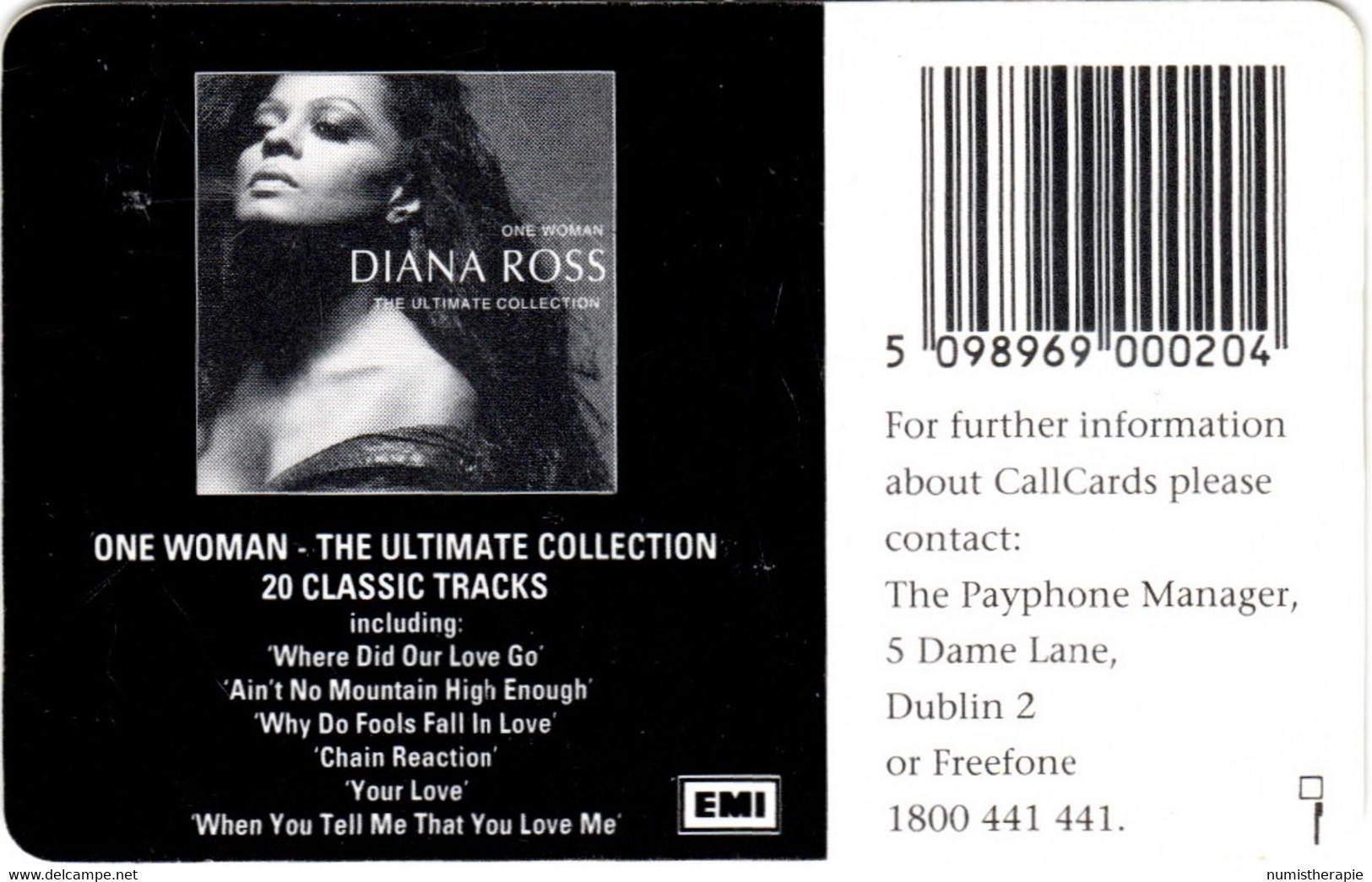 Telecom Eireann Irlande : Diana Ross (Limited Edition) - Musique