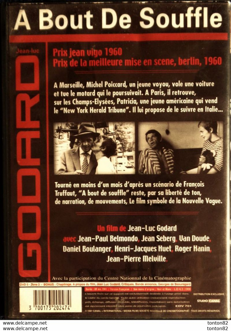 A Bout De Souffle - De Jean-Luc Godard - Jean-Paul Belmondo . - Policiers