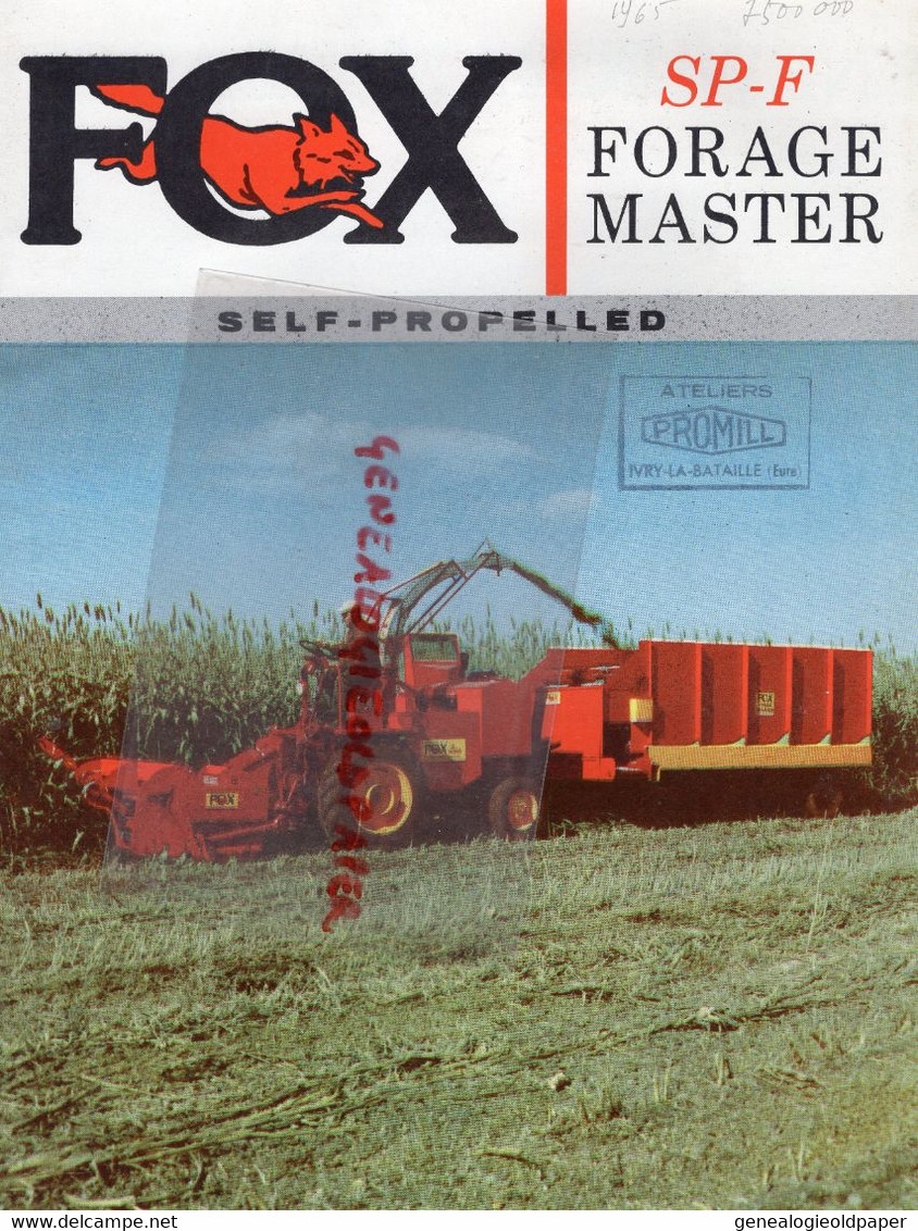 27- IVRY LA BATAILLE-RARE CATALOGUE PROMILL-FOX RIVER TRACTOR APPLETON WISCONSIN- AGRICULTURE-MACHINE AGRICOLE TRACTEUR - Agriculture
