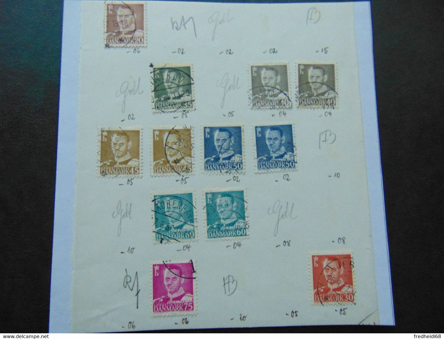 Petit Vrac De Timbres Majoritairement Oblitérés Sur Vieilles Feuilles D'album - Sammlungen