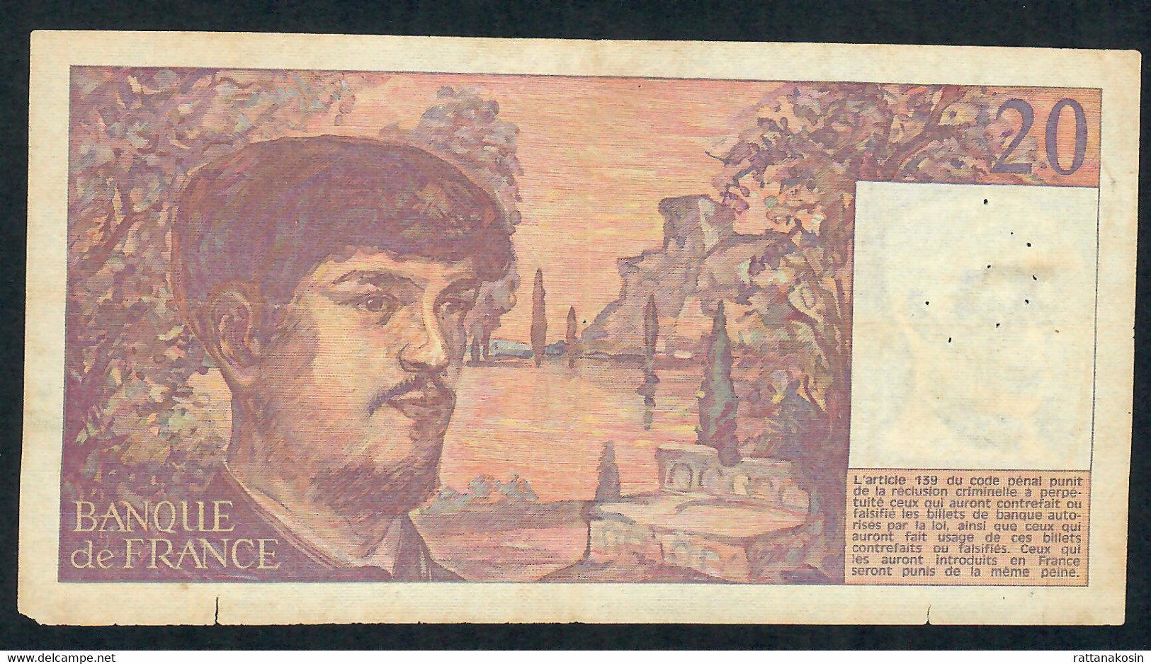 FRANCE P151 20 FRANCS 1980 #B.006    VG - 20 F 1980-1997 ''Debussy''