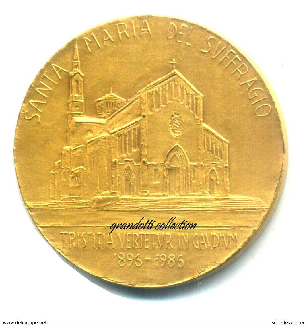 SANTA MARIA DEL SUFFRAGIO 1986 CENTENARIO MEDAGLIA MANFRINI - Firma's