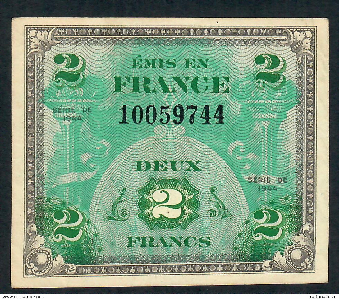 FRANCE P114 2 FRANCS 1944 DRAPEAU   XF-AU - 1944 Vlag/Frankrijk