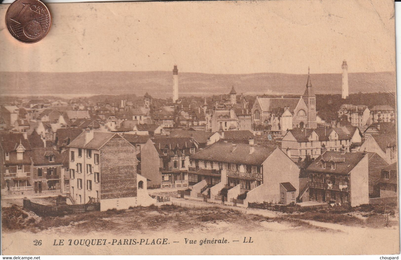 62 - Très Belle Carte Postale Ancienne De  LE TOUQUET  Vue Aérienne - Le Touquet