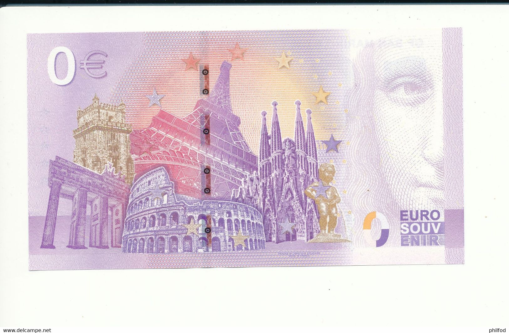 Billet Touristique 0 Euro - GP SAN MARINO E DELLA RIEVIERA DI RIMINI - SECQ- 2020-3 - ANNIV -  N° 4307 - Autres & Non Classés