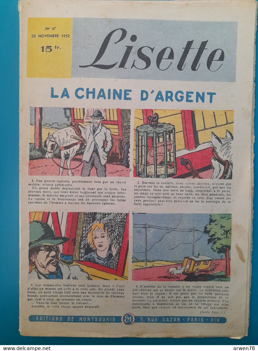 LISETTE La Chaine D'argent 1952 - Lisette