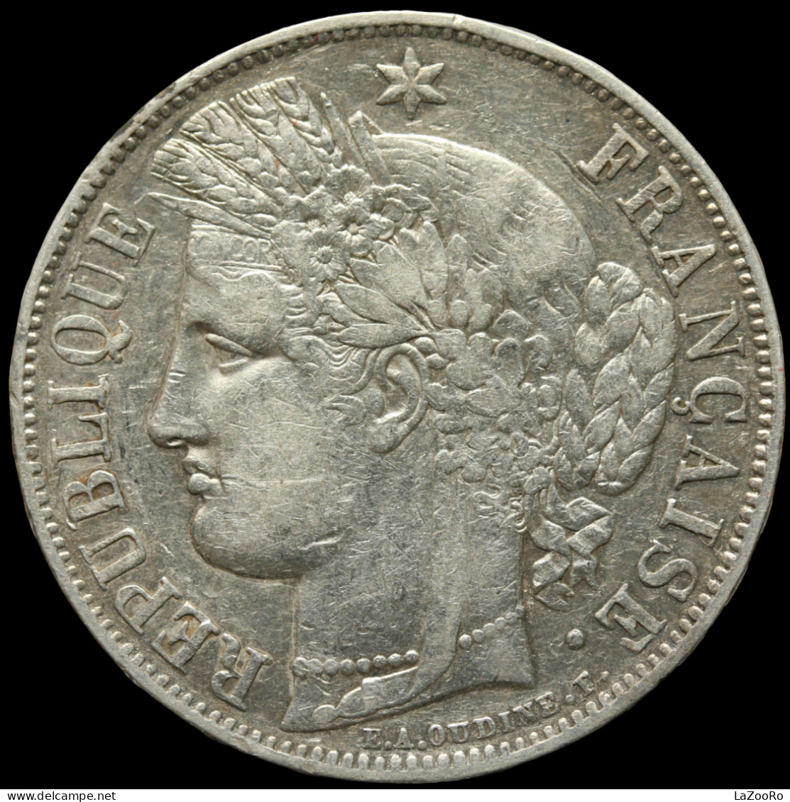 LaZooRo: France 5 Francs 1850 A VF / XF - Silver - 5 Francs