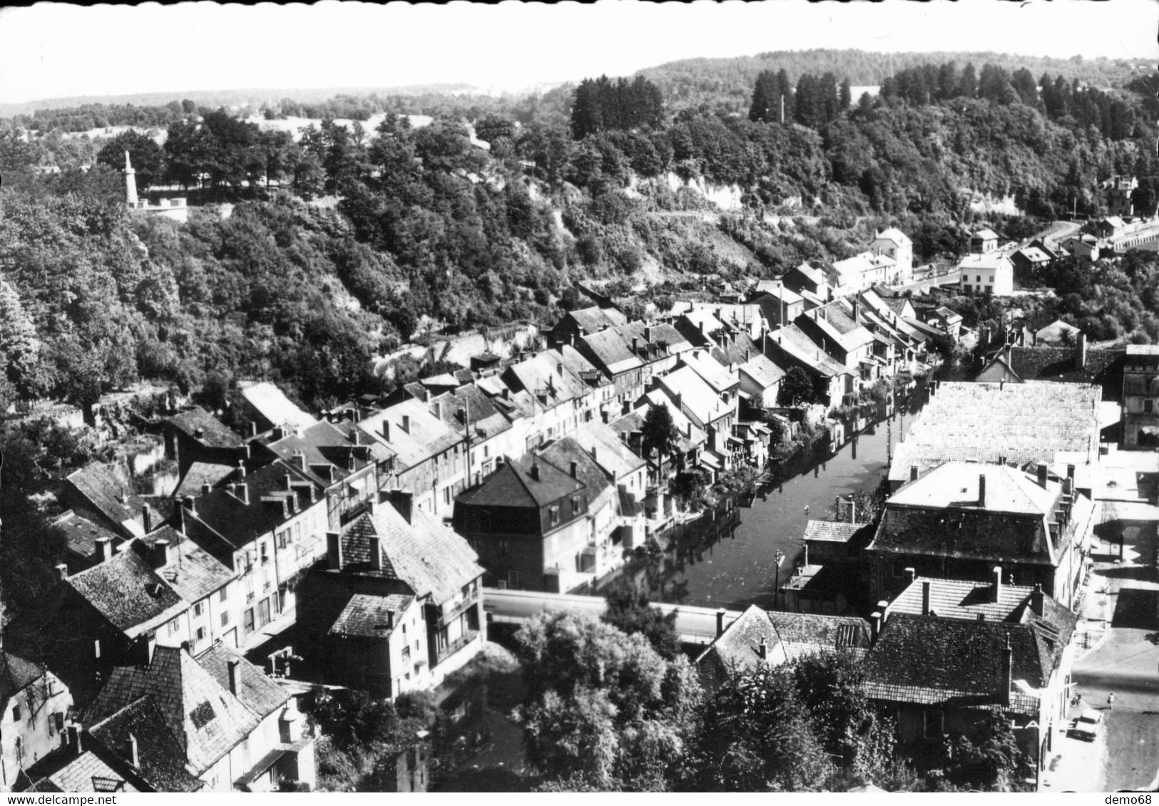 Isle Sur De Doubs CPA CPSM 25 Doubs Vue Aérienne Générale Village En Avion Au Dessus Photo Véritable LAPIE - Isle Sur Le Doubs