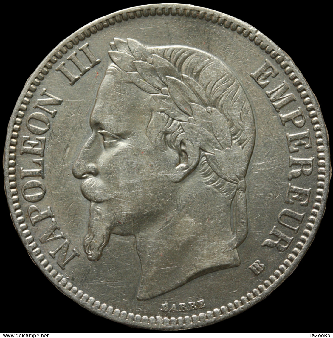 LaZooRo: France 5 Francs 1868 BB XF - Silver - 5 Francs