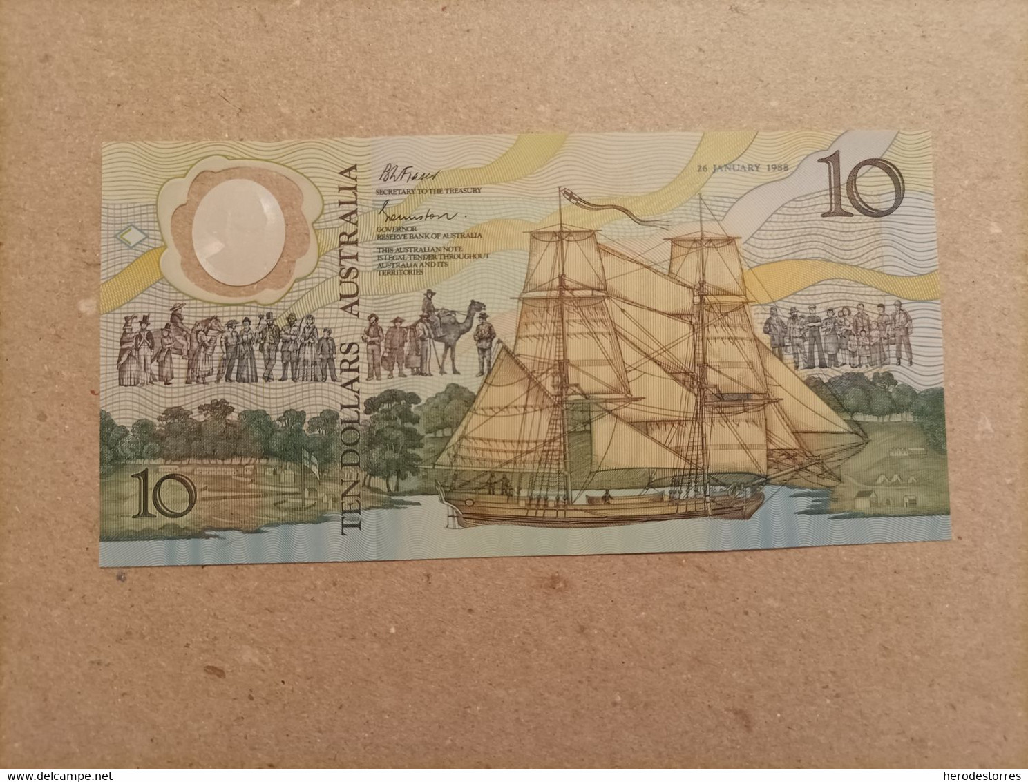 Billete De Australia De 10 Dólares Serie AA, Conmemorativo, Año 1988, UNC - 1988 (10$ Billetes De Polímero)