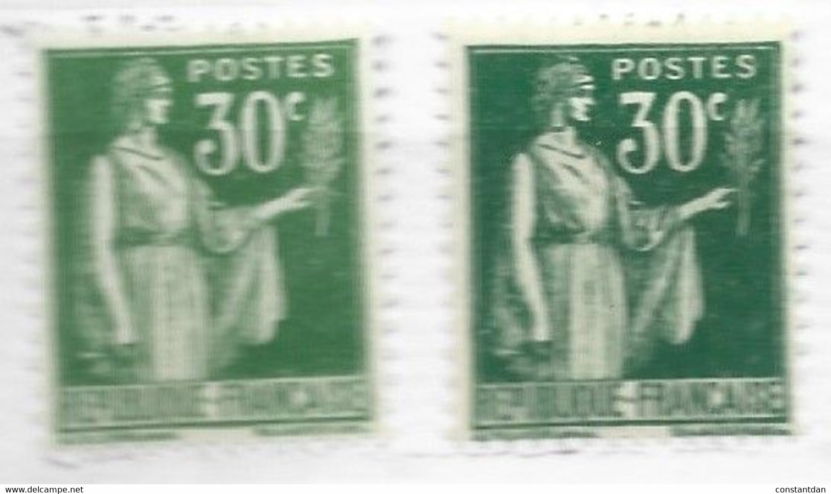 FRANCE N° 280 30C VERT TYPE PAIX 2 NUANCES DIFFERENTES NEUF SANS CHARNIERE - Unused Stamps