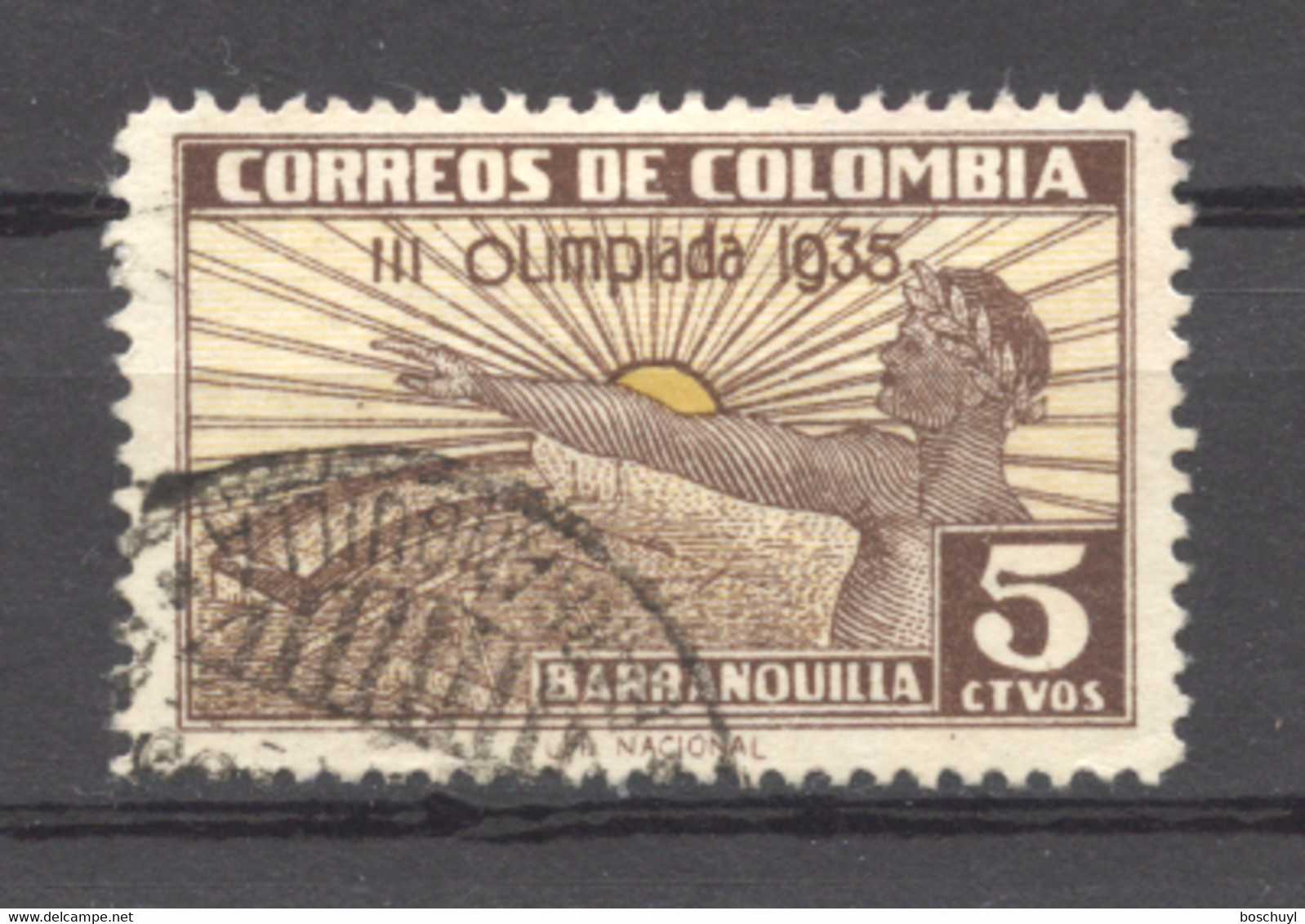 Colombia, 1934, Olympic Games South America, Sports, Used, Michel 353 - Colombia