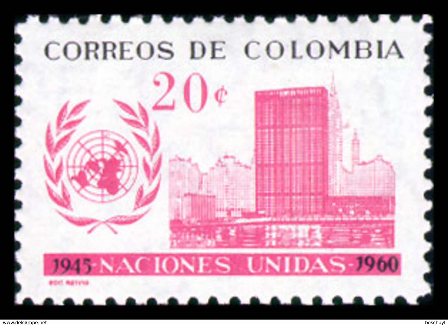 Colombia, 1960, United Nations, 15th Anniversary, MNH, Michel 953 - Colombia