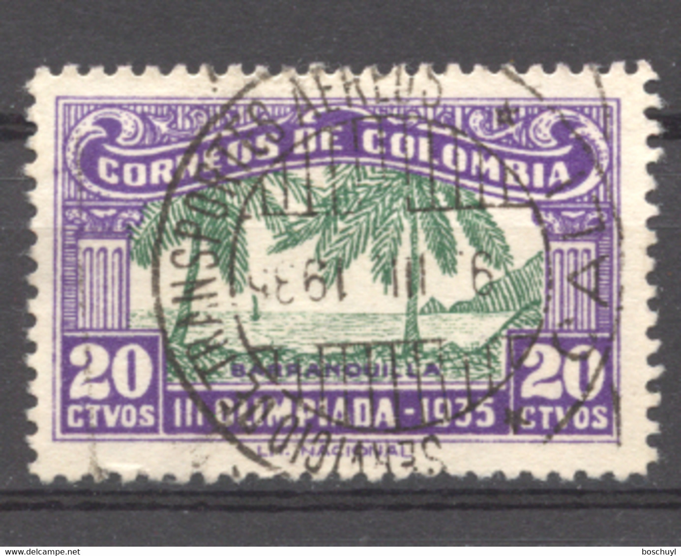 Colombia, 1934, Bay, Olympic Games South America, Sports, Used, Michel 360 - Colombia