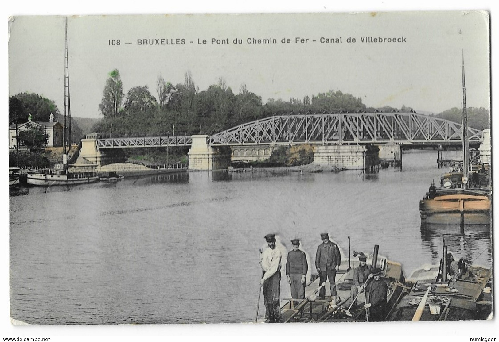 BRUXELLES   --- Le Pont Du Chemin De Fer  - Canal De Villebroeck - Maritime