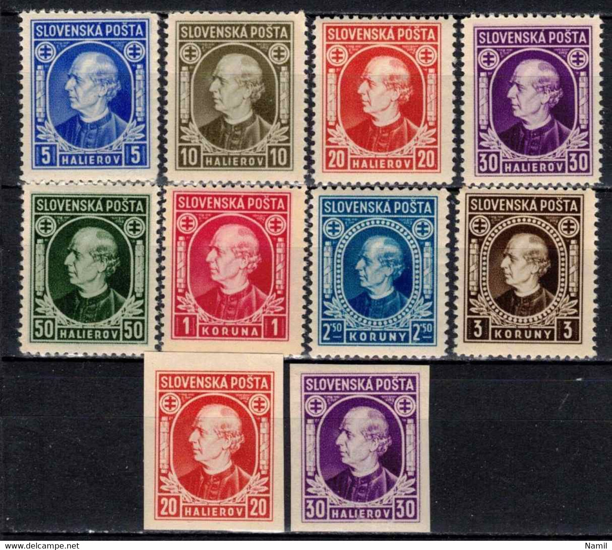 Slovaquie 1939 Mi 35-42 X A-D (Yv 22-9), (MNH)** - Nuovi