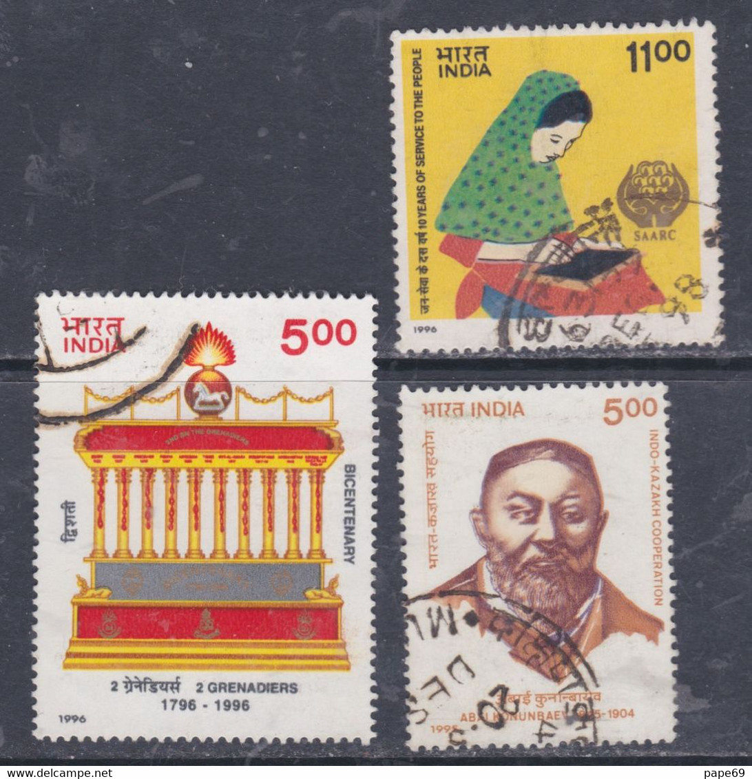 Inde N° 1298 / 1300 O : Les 3 Valeurs Oblitérées, TB - Used Stamps