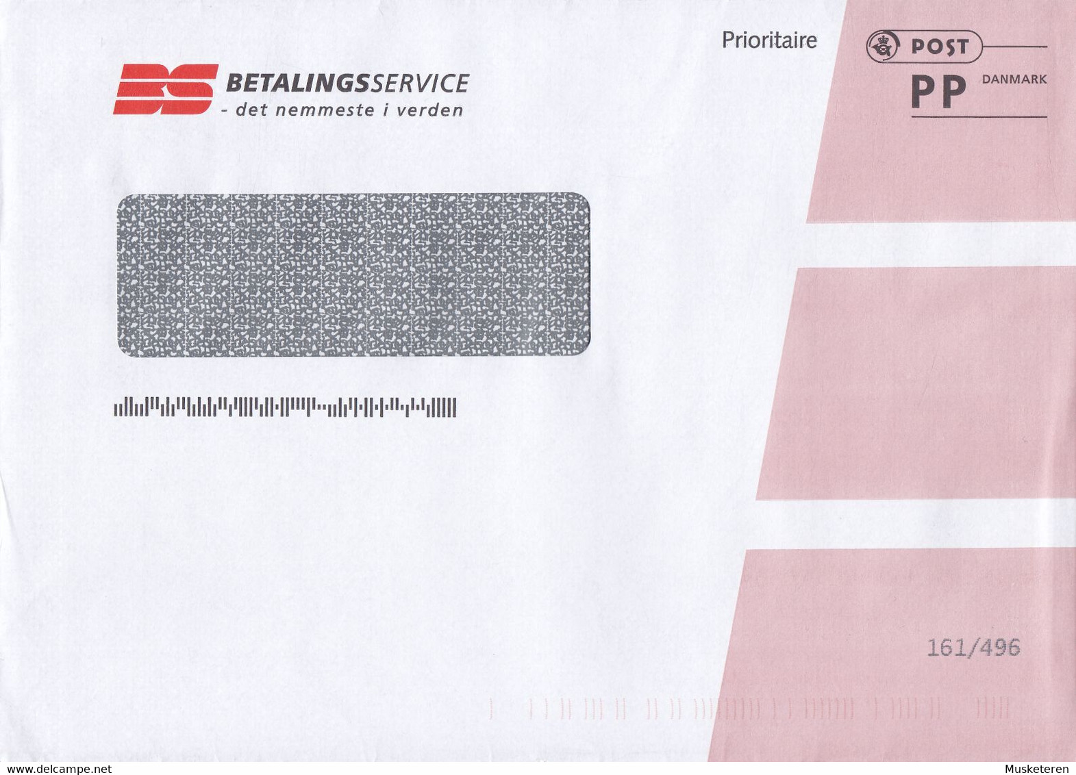 Denmark PRIORITAIRE, BETALINGSSERVICE 'Det Nemmeste I Verden' POST PP Prepaid Postage Cover Brief Lettre - Frankeermachines (EMA)