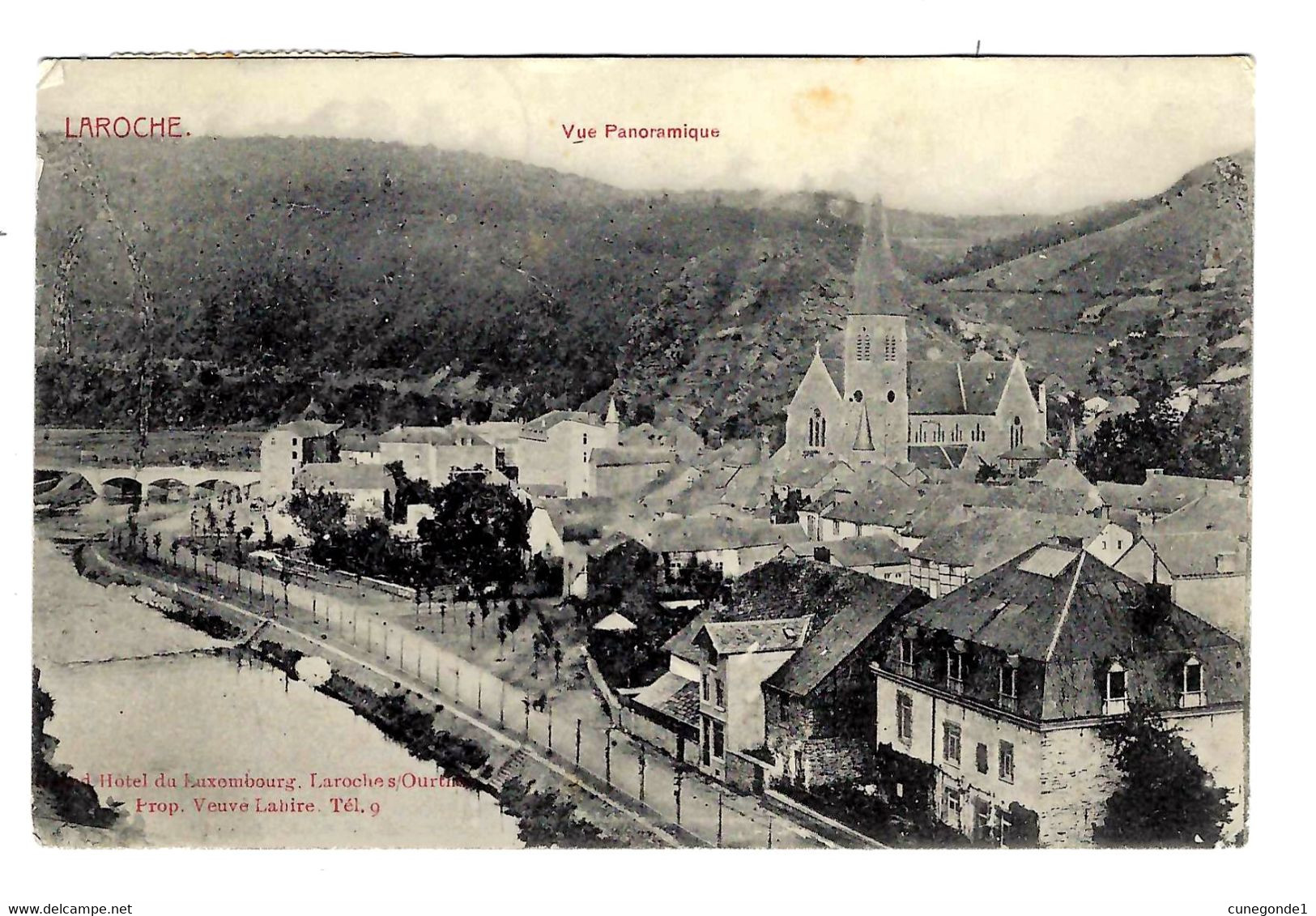 CPA LAROCHE S/Ourthe / Laroche En Ardenne : Grand Hôtel Du Luxembourg - Circ. En 1911 - Vve Labire / Marcovici - 2 Scans - La-Roche-en-Ardenne