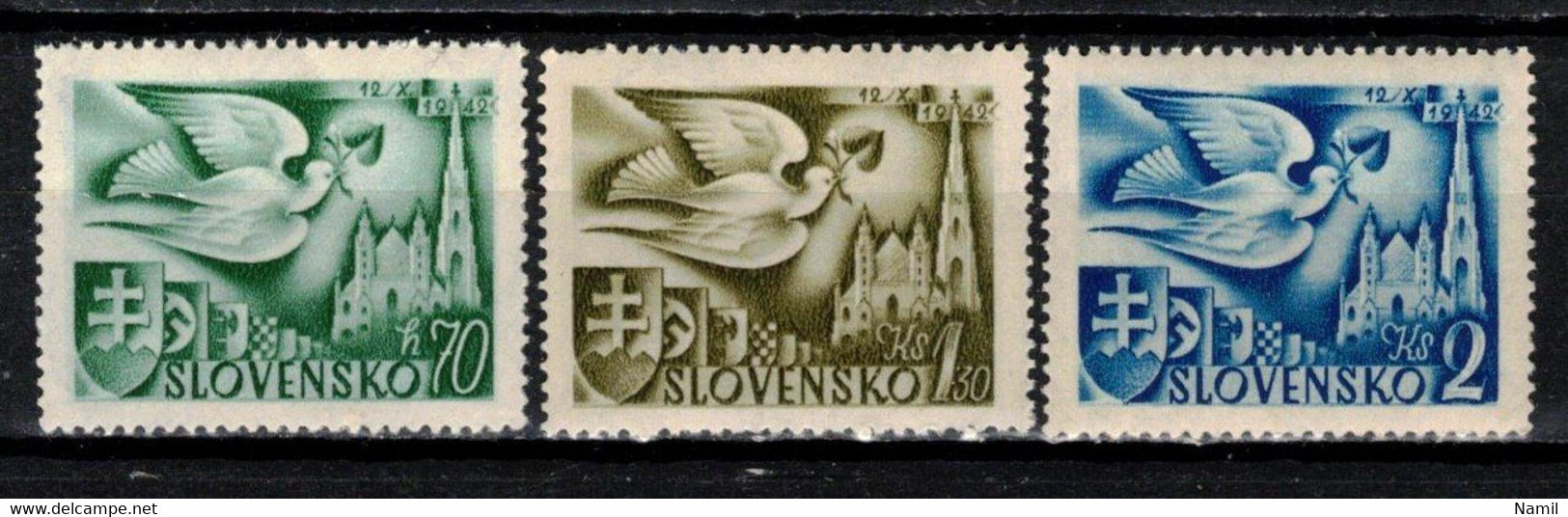 Slovaquie 1942 Mi 102-4 (Yv 74-6), (MNH)** - Ungebraucht