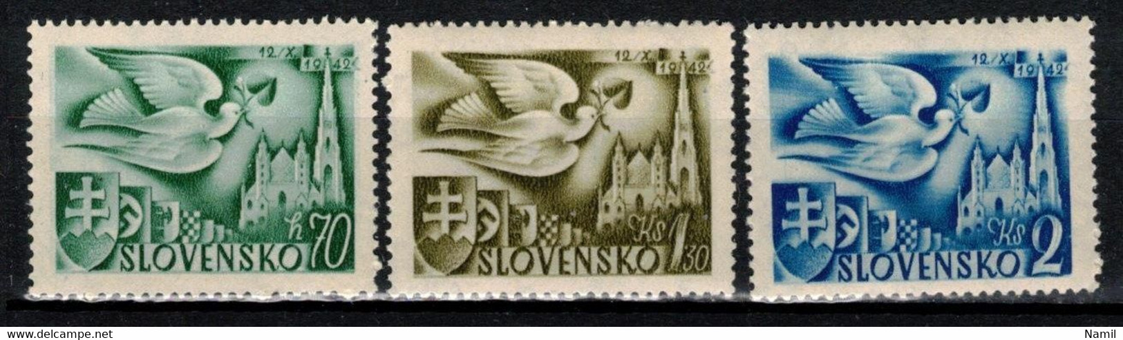 Slovaquie 1942 Mi 102-4 (Yv 74-6), (MNH)** - Ungebraucht