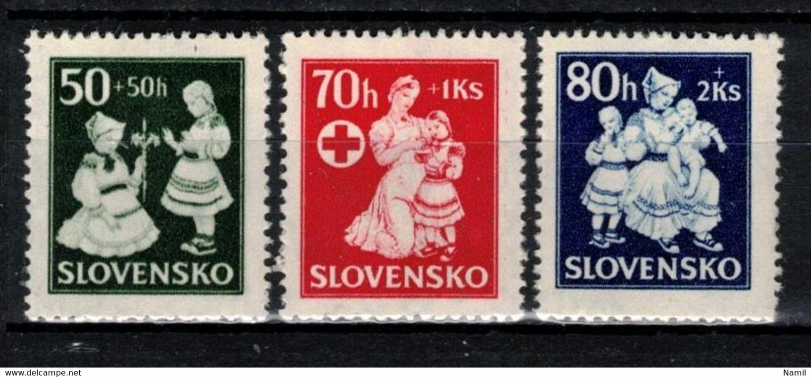 Slovaquie 1943 Mi 112-4 (Yv 83-5), (MNH)** - Ungebraucht