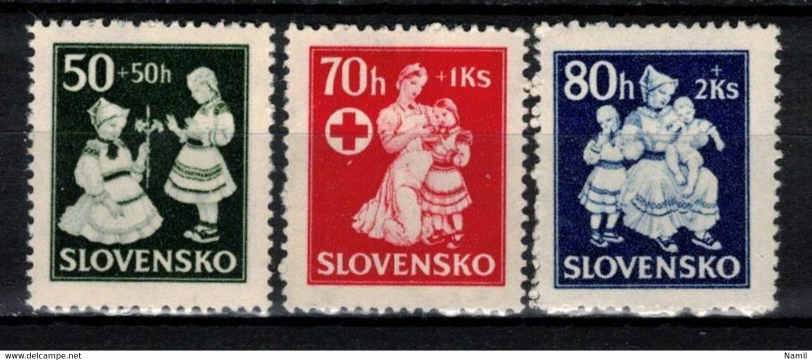 Slovaquie 1943 Mi 112-4 (Yv 83-5), (MNH)** - Nuovi