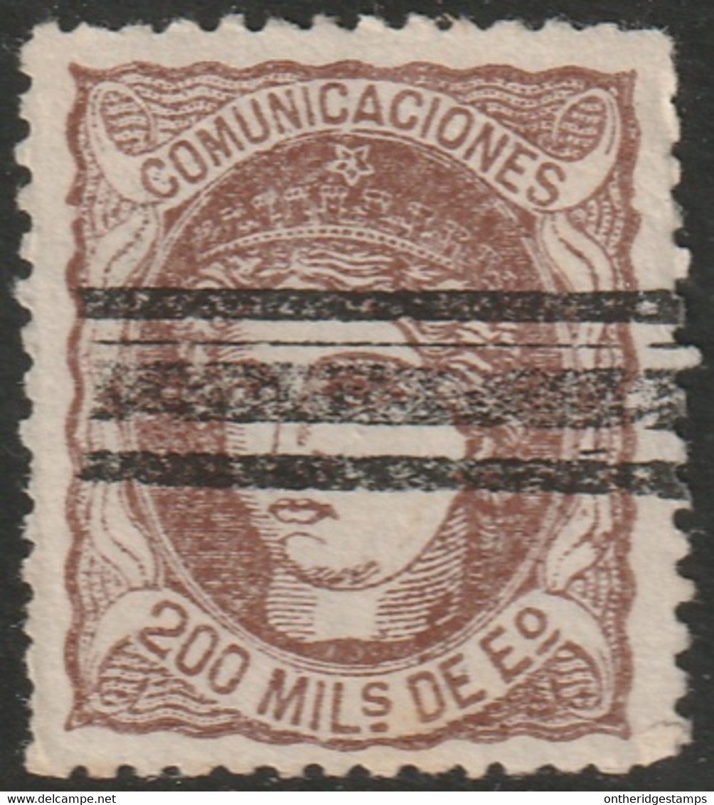 Spain 1870 Sc 168 Espana Ed 109a Used Bar Cancel - Usados