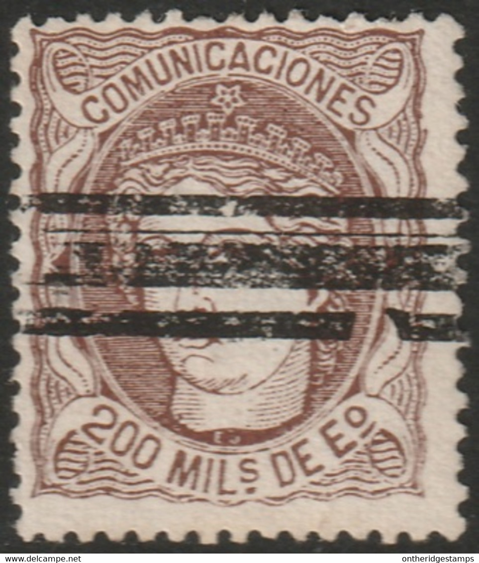 Spain 1870 Sc 168 Espana Ed 109a Used Bar Cancel - Usados