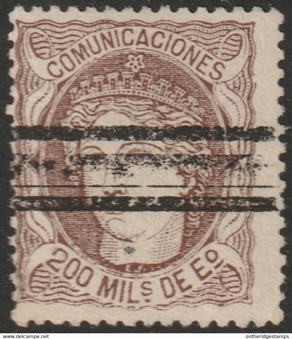 Spain 1870 Sc 168 Espana Ed 109a Used Bar Cancel - Oblitérés