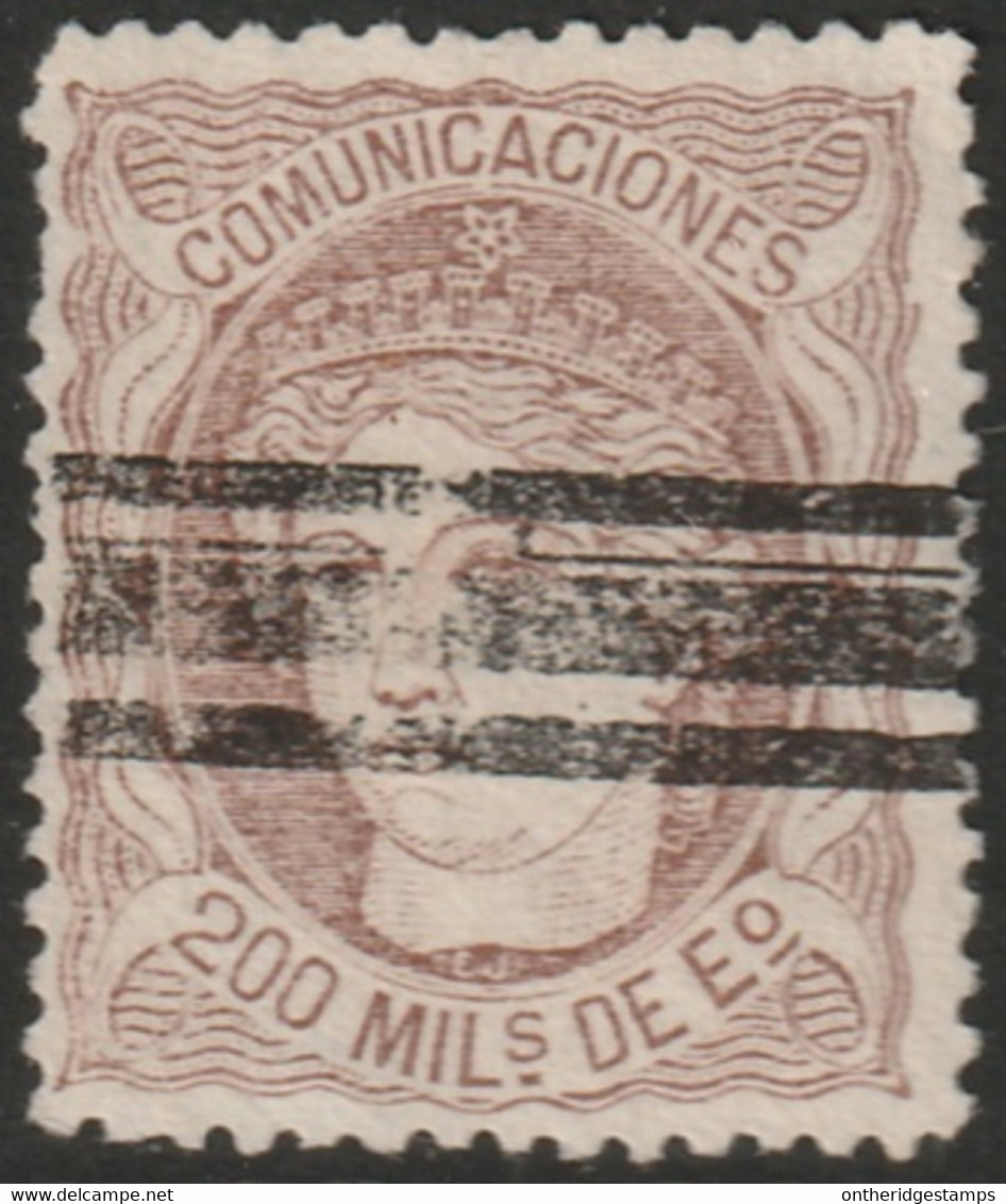 Spain 1870 Sc 168 Espana Ed 109 Used Bar Cancel - Oblitérés