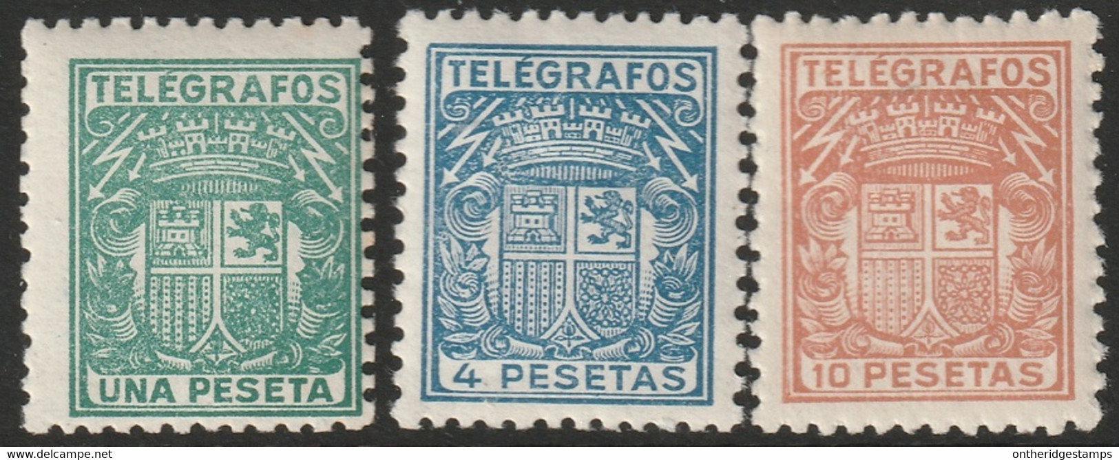 Spain 1932 Ed 73-5 Espana Telegraph MH*/MNH** - Télégraphe