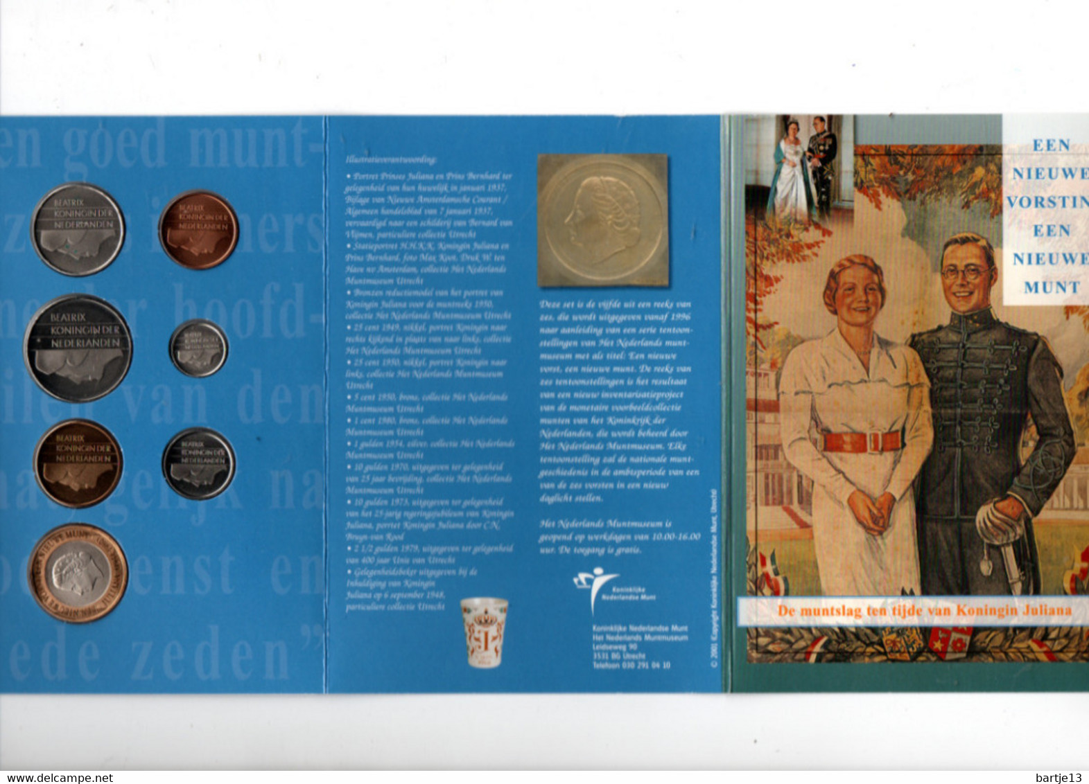 NEDERLAND MUNTSET 2001 MUNTSLAG TEN TIJDE VAN KONINGIN JULIANA - Trade Coins