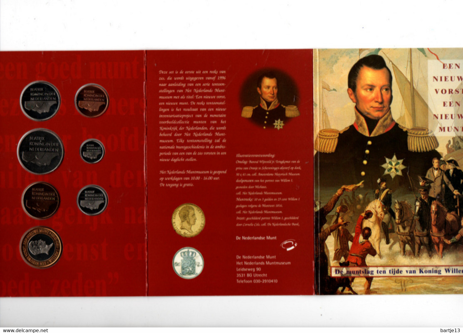 NEDERLAND MUNTSET 1997 MUNTSLAG TEN TIJDE VAN KONING WILLEM I - Trade Coins