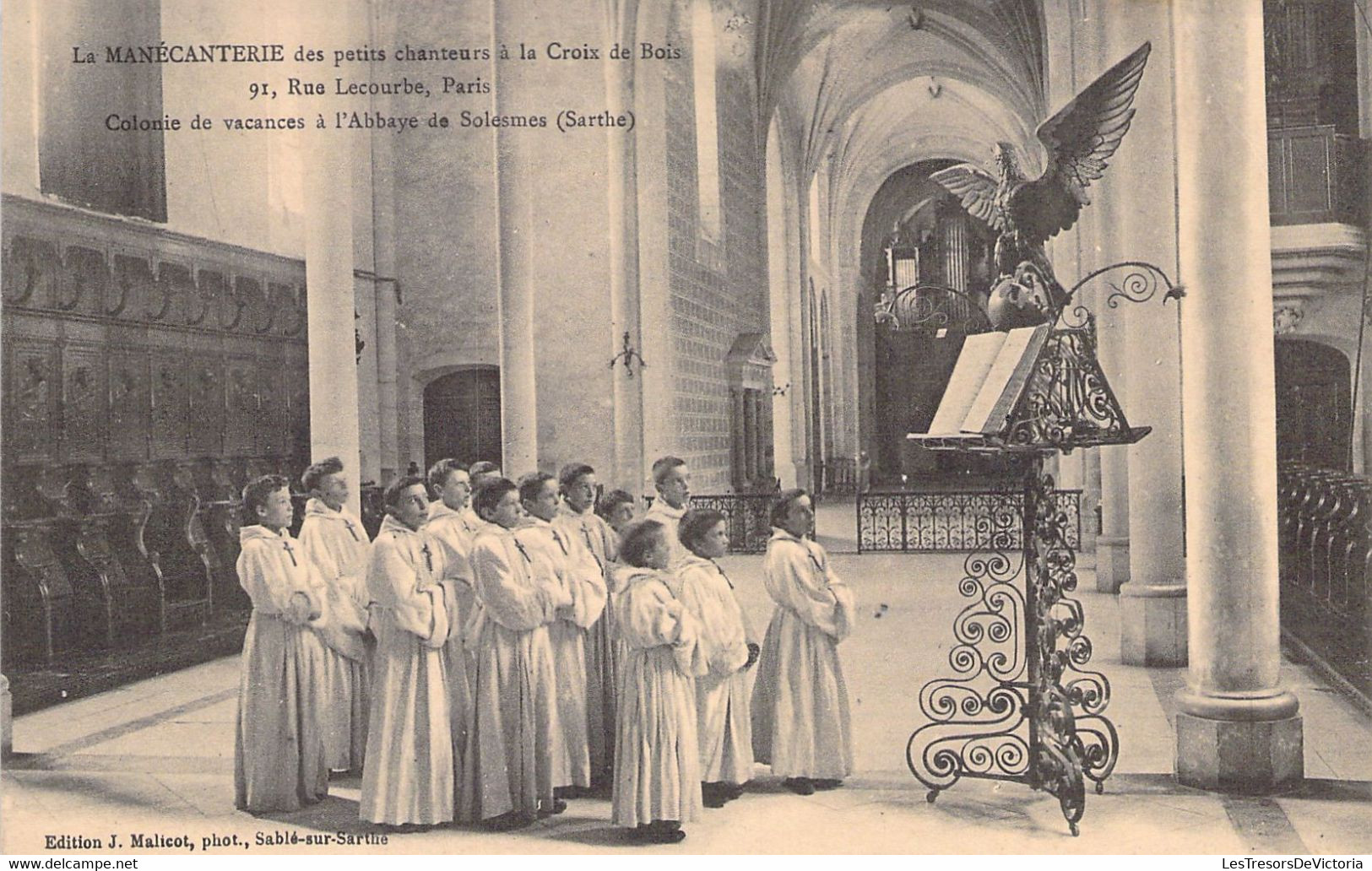 FRANCE - 72 - Abbaye De SOLESMES - La MANECANTERIE Des Petits Chanteurs à La Croix De Bois - Carte Postale Ancienne - Solesmes