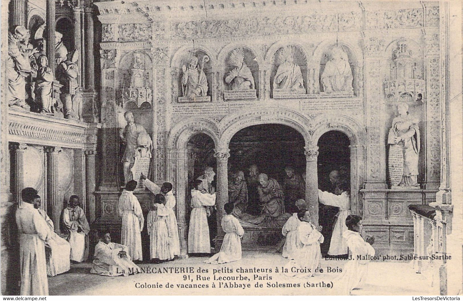 FRANCE - 72 - Abbaye De SOLESMES - La MANECANTERIE Des Petits Chanteurs à La Croix De Bois - Carte Postale Ancienne - Solesmes