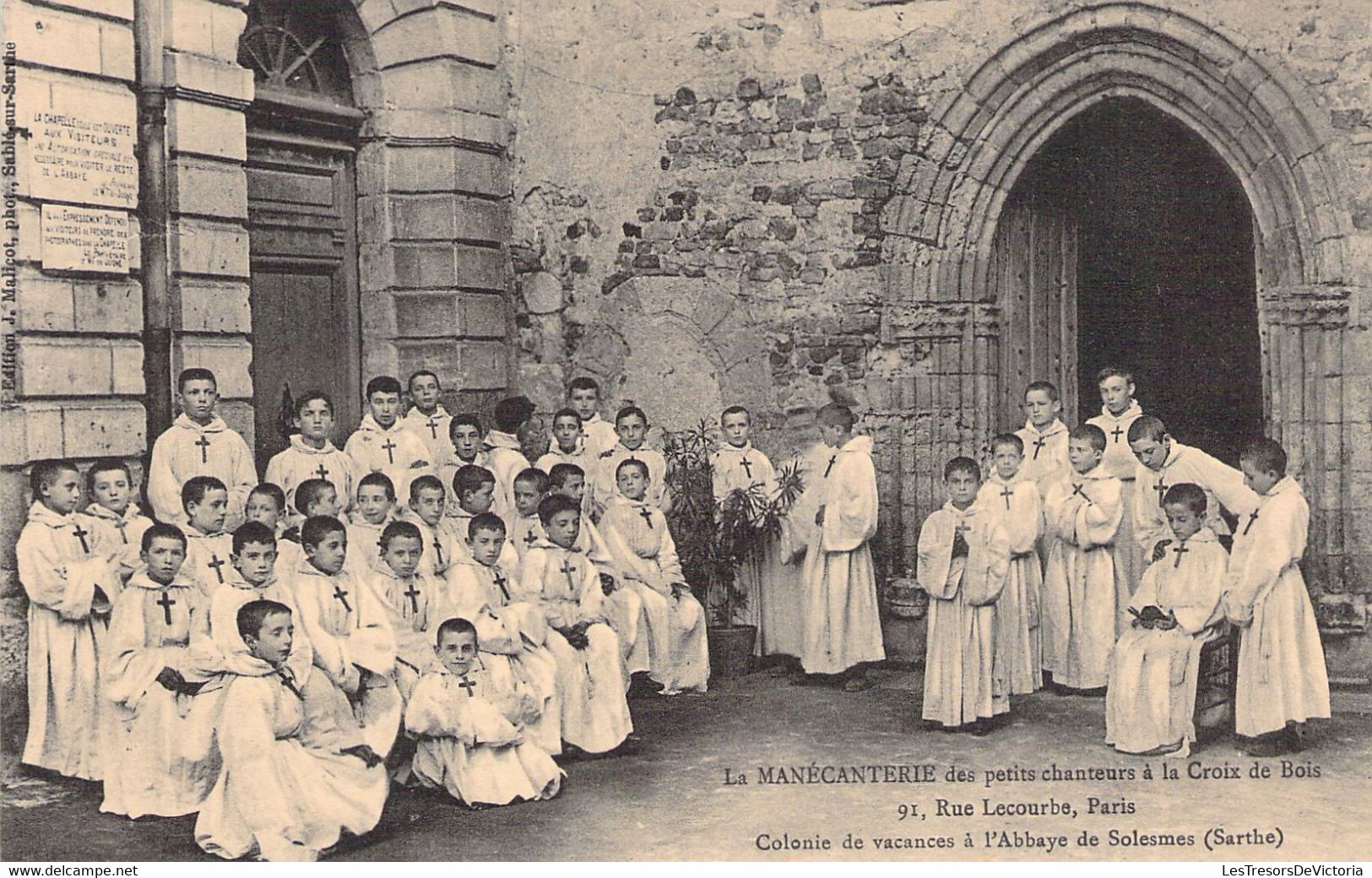 FRANCE - 72 - Abbaye De SOLESMES - La MANECANTERIE Des Petits Chanteurs à La Croix De Bois - Carte Postale Ancienne - Solesmes