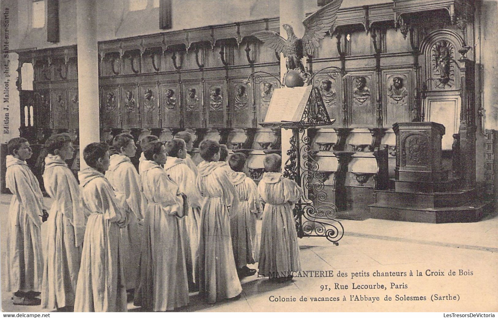 FRANCE - 72 - Abbaye De SOLESMES - La MANECANTERIE Des Petits Chanteurs à La Croix De Bois - Carte Postale Ancienne - Solesmes