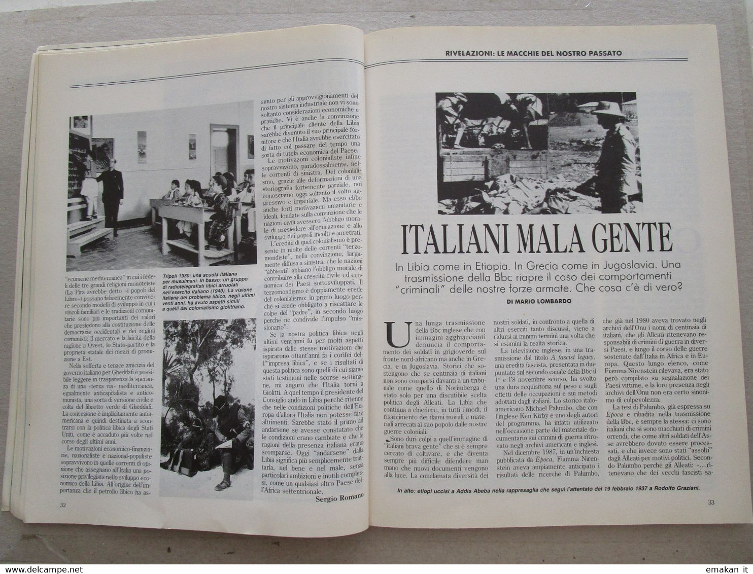 # STORIA ILLUSTRATA DICEMBRE 1989  IL MURO DI BERLINO / ITALIA IN LIBIA E A.O.