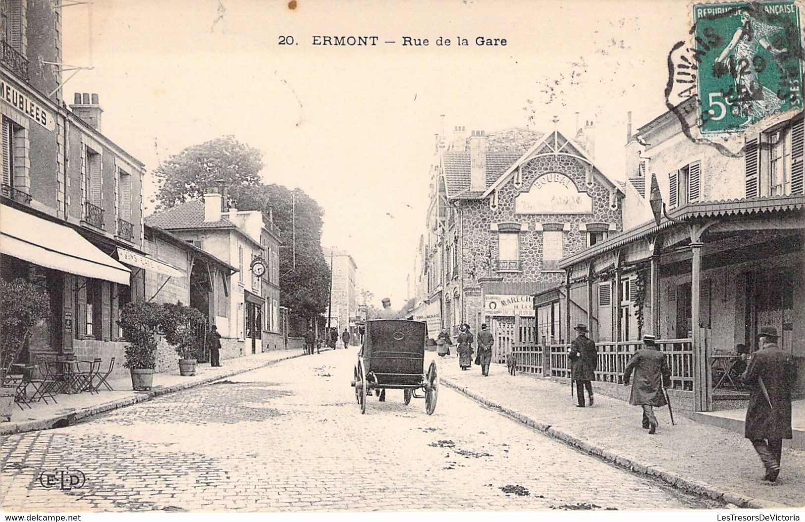 FRANCE - 95 - ERMONT - Rue De La Gare - ELD - Carte Postale Ancienne - Ermont-Eaubonne